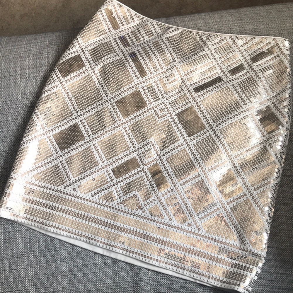 Silver Sequin Party Holiday Skirt!